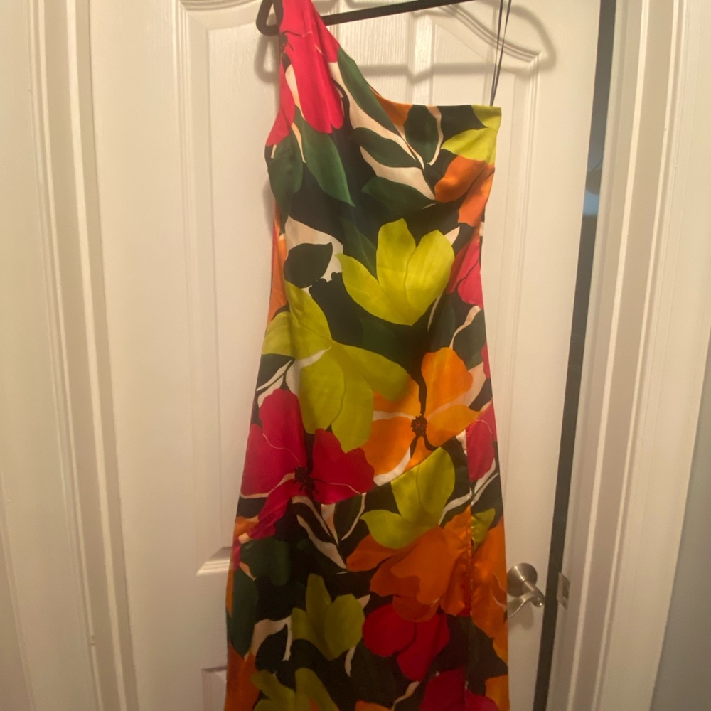 Floral One-Shoulder Dress